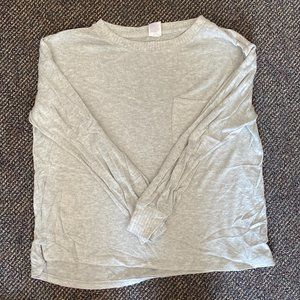 Grey matching pajama/lounge set. Size M top, L bottoms.